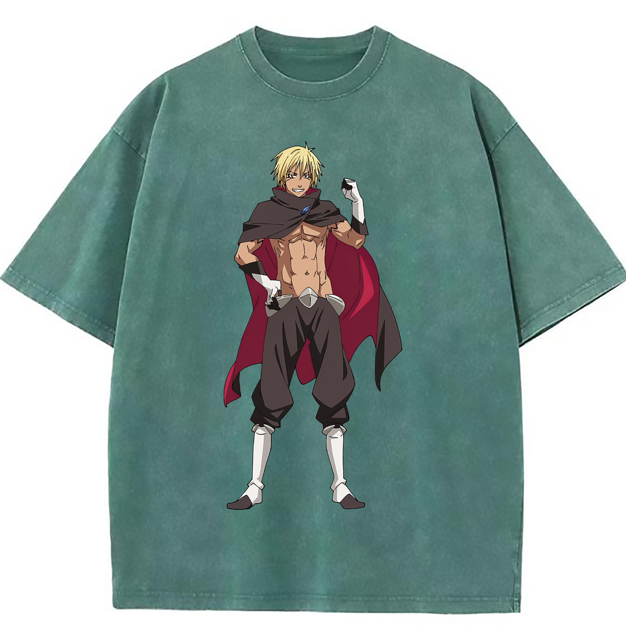 （画像用） 転スラ Regarding Reincarnated to Slime 綿100% ヴィンテージ風 半袖Tシャツ（フロントプリント）